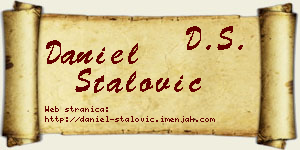 Daniel Stalović vizit kartica